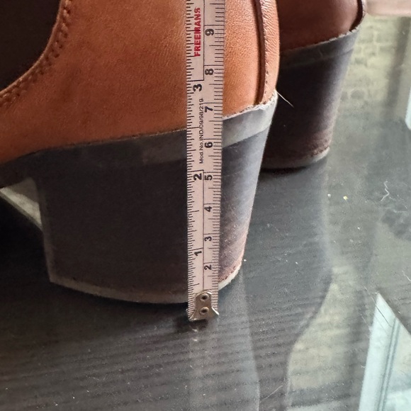 Harlow tan Brown Leather Ankle Boots 7.5 - Picture 8 of 8